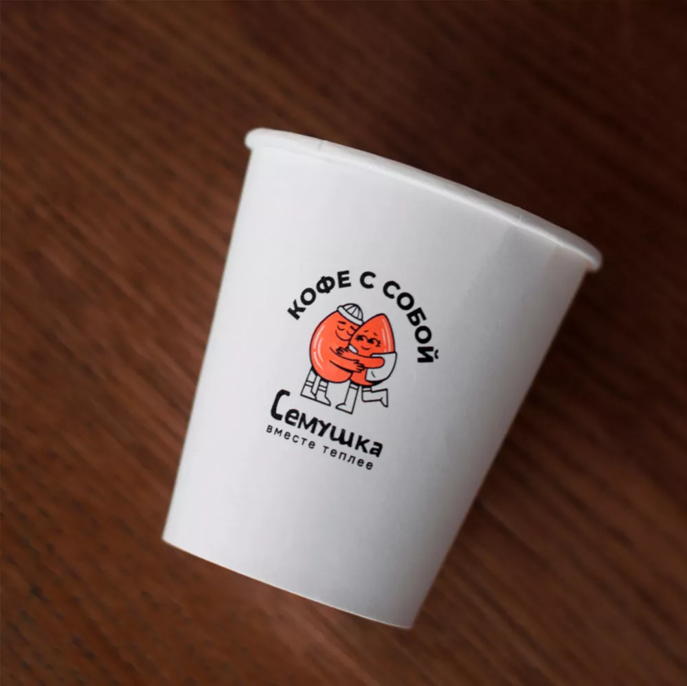 Изготовление стаканов для продавца развесных орехов и цукатов «Семушка» производоство стаканов cuptrade 