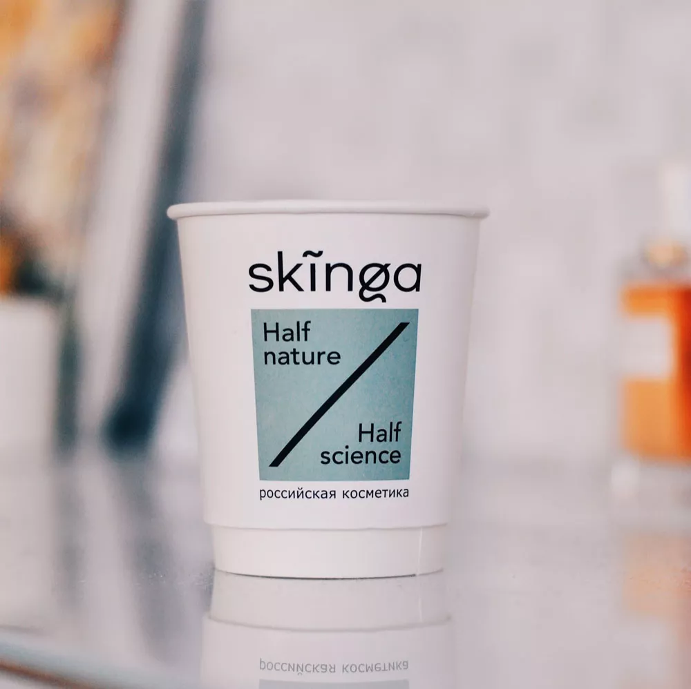 Производство стаканов для бренда российской косметики SKINGA, изготовление стаканов cuptrade