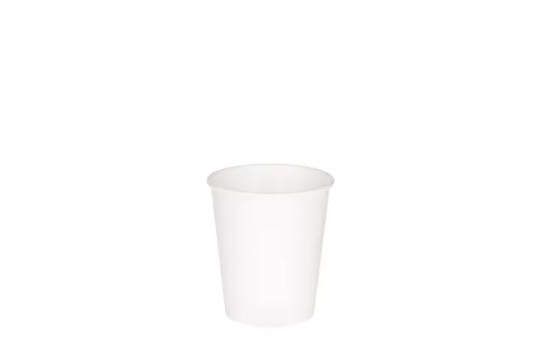 Однослойный белый бумажный стакан 180 мл
