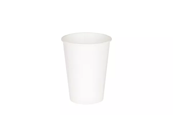 Однослойный белый бумажный стакан 300 мл