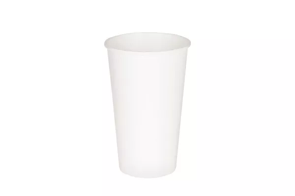 Однослойный белый бумажный стакан 400 мл