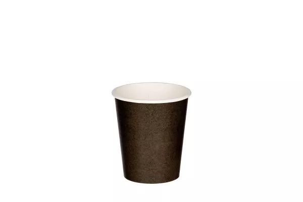 Однослойный черный бумажный стакан 250 мл