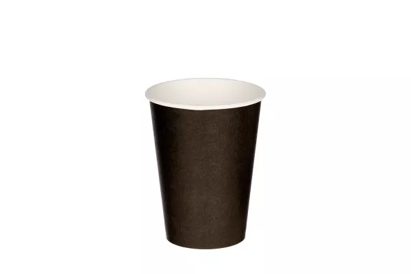 Однослойный черный бумажный стакан 300 мл