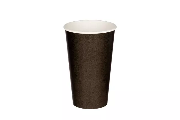 Однослойный черный бумажный стакан 400 мл