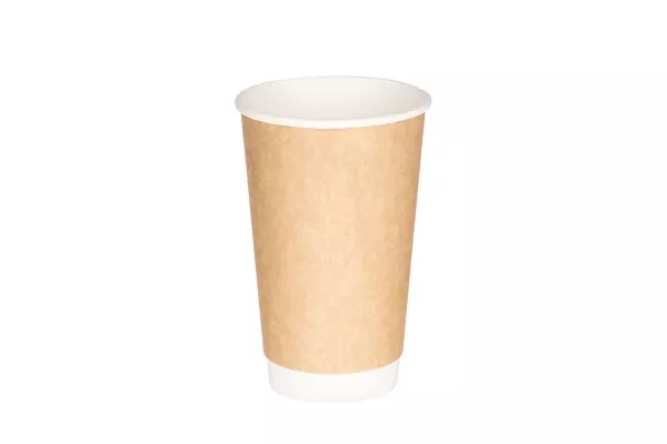 Двухслойный бумажный крафт стакан 400 мл
