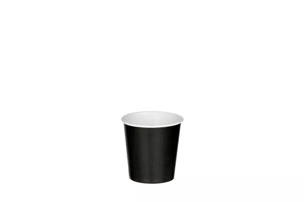 Однослойный черный бумажный стакан 100 мл