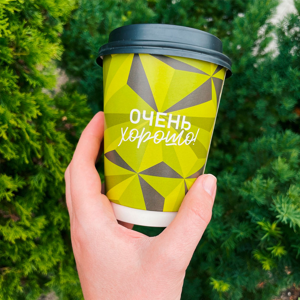 Изготовление стаканов для кофейни TOP COFFEE, производство Cuptrade