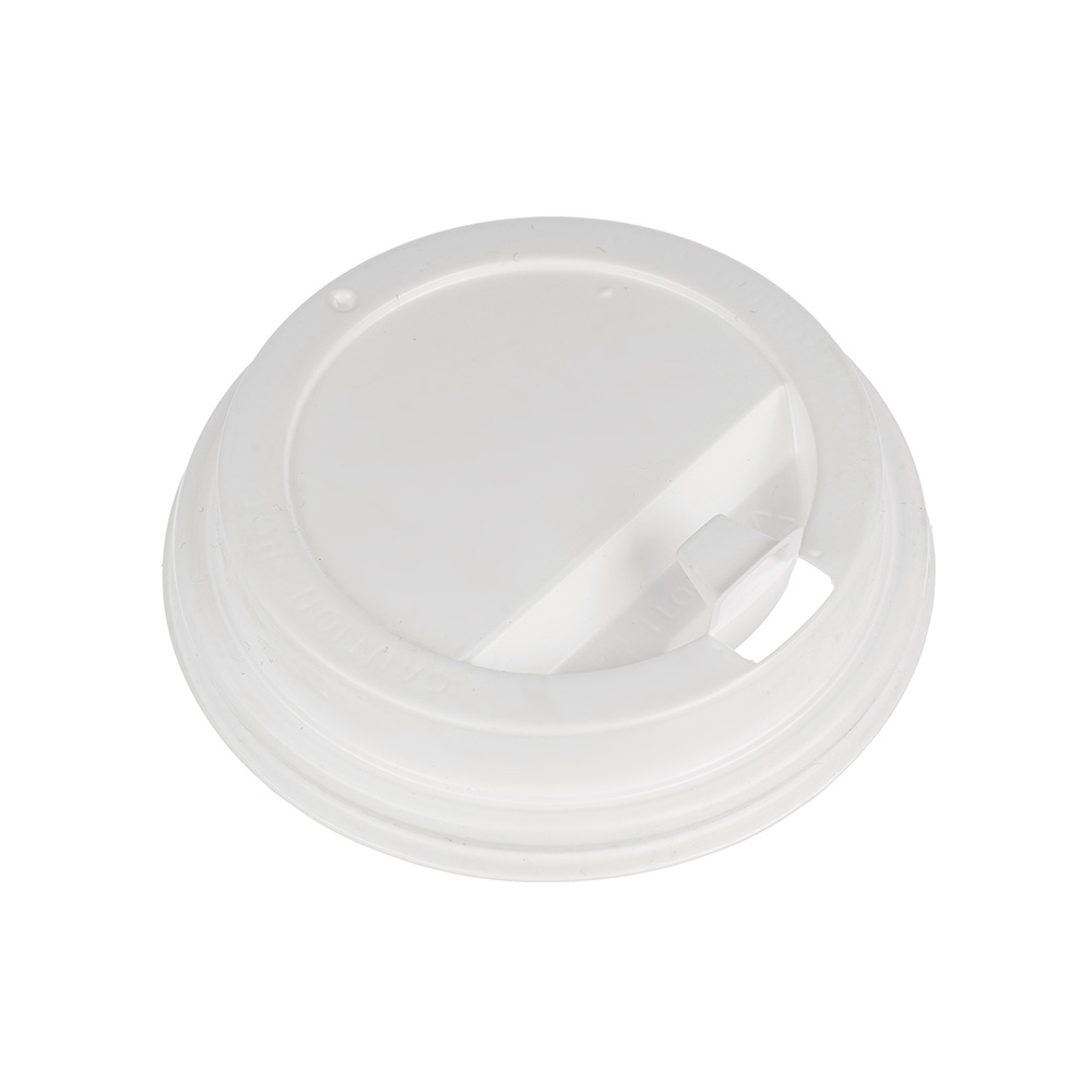 Крышка белая для стакана 90 мм с клапаном
