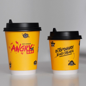 стакан для кофе с крышкой с логотипом Cuptrade