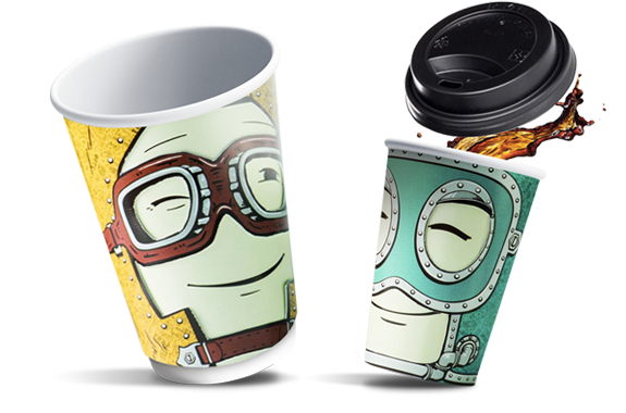 Бумажные стаканчики для кофеен с вашим дизайном, цены производства в Москве, заказать у производителя Cuptrade